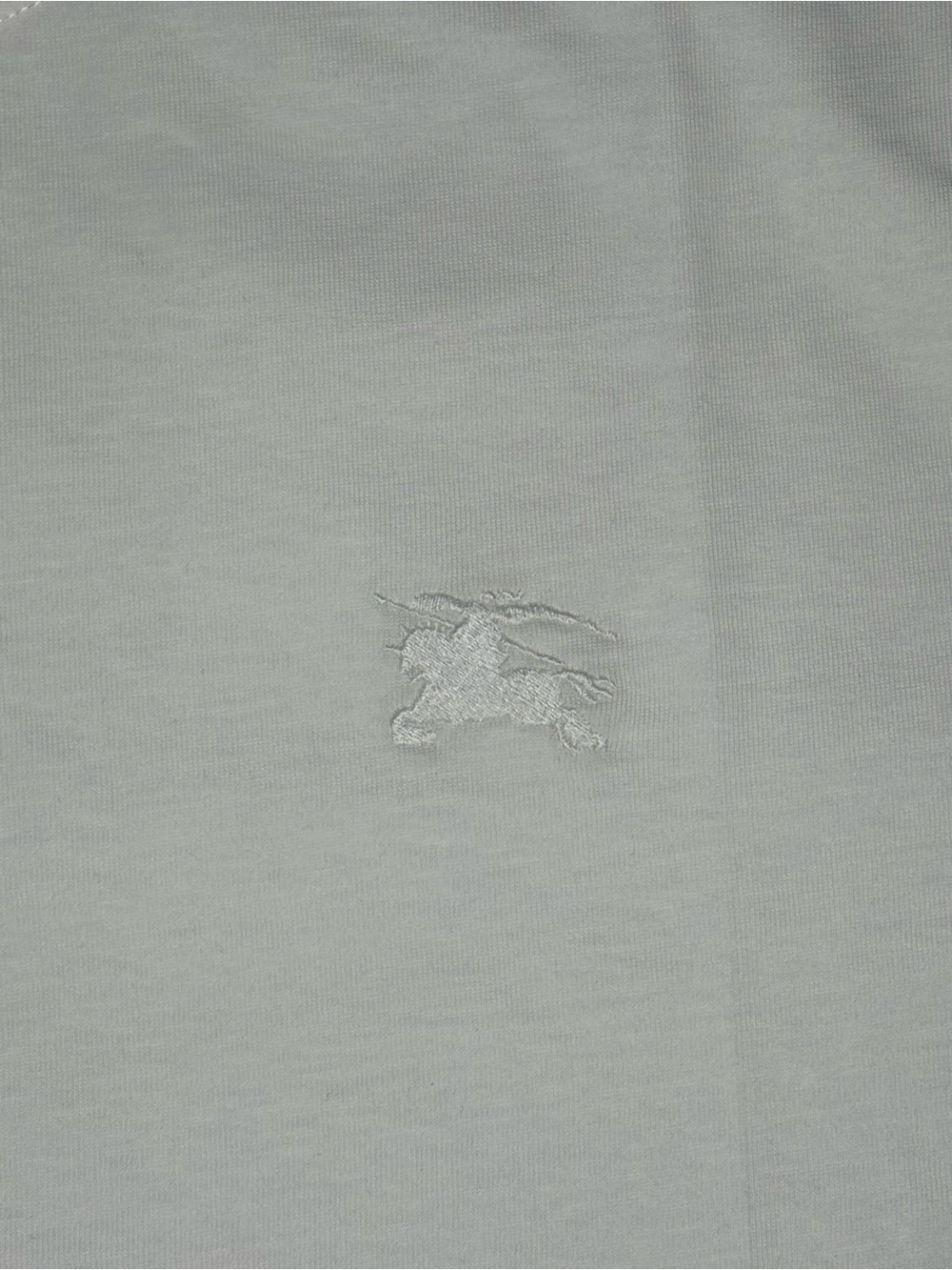 White Burberry Checkered Trim Cotton T-Shirt - Picture 2 of 3